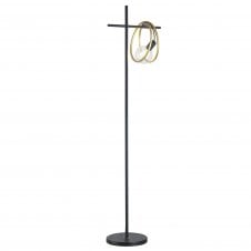 ECLIPSE Double Ring Floor Lamp | 1 Light | Matt Black Painted Gold