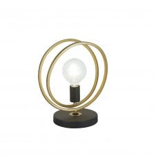 ECLIPSE Double Ring Table Lamp | 1 Light | Matt Black Painted Gold
