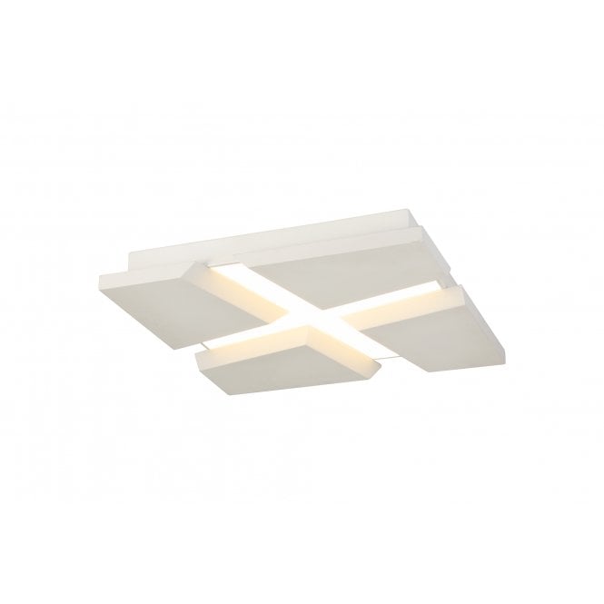 EDGY 50W LED Square Flush Ceiling Fitting Sand White with 3 year warranty