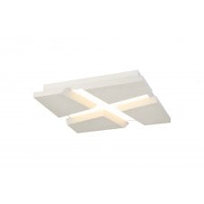 EDGY 50W LED Square Flush Ceiling Fitting Sand White