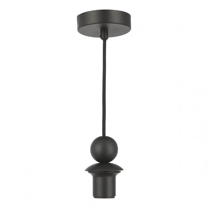 Edison Screw (E27) Ceiling Suspension Kit in Matt Black