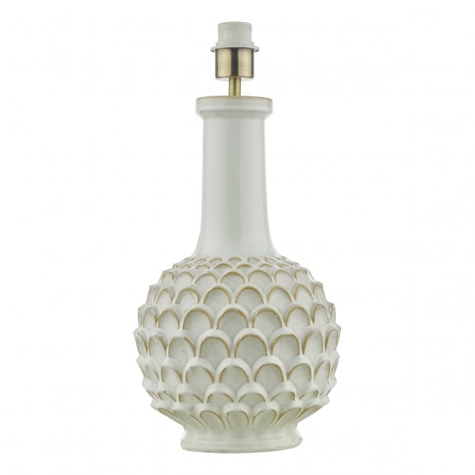 EDLYN White Table Lamp with Reactive Glaze | Base Only