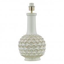 White Table Lamp with Reactive Glaze