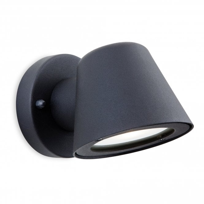 ELAN modern LED outdoor wall light in black finish