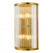 ELEANOR 4 Light Wall Light in Natural Brass Glass