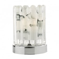 polished chrome and marble glass touch lamp