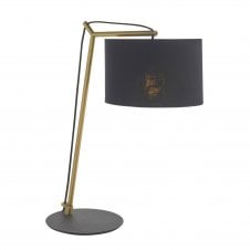 ELONGATE Table Lamp in Matt Brass with Black Shade