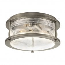 ELSTEAD ASHLAND Bay Outdoor Ceiling Light In Flush Brass