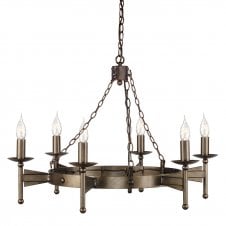 Medieval Wrought Iron Chandelier 
