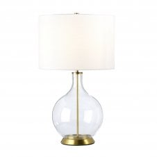 ELSTEAD Glass ORB Table Lamp (Complete with White Shade)