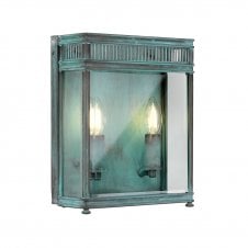 ELSTEAD HOLBORN Exterior 2 Light wall Lantern in Brass with Clear Glass