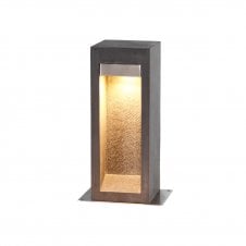 ELSTEAD PARKSTONE LED SMALL Bollard In Stainless Steel And Basalt Stone