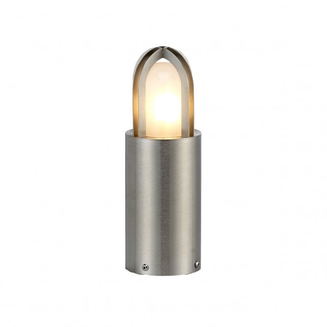  PAIGNTON 30cm Bollard 316 Stainless Steel, Frosted Glass