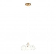brushed aged brass ceiling pendant with glass shade