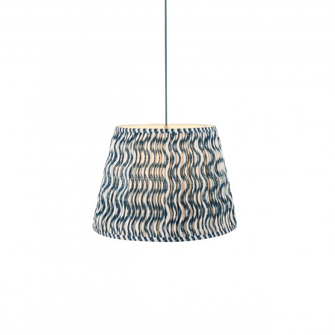 Eltham Brass & Blue Suspension with Marlin Blue Ripple Shade