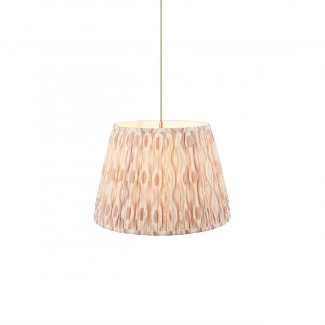 Eltham Brass & Green Suspension with Neutral Ikat Shade