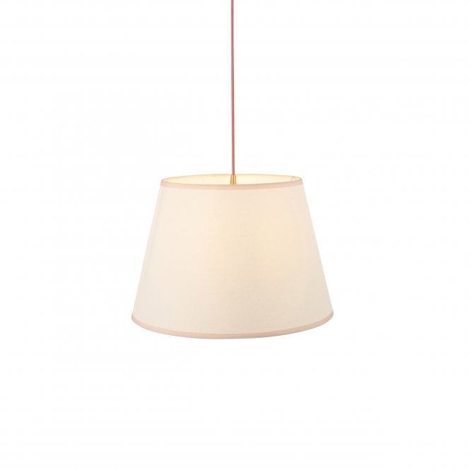 Eltham Brass & Red Suspension with Vintage White Ivy Shade