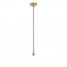 brushed aged brass suspension with braided black cable