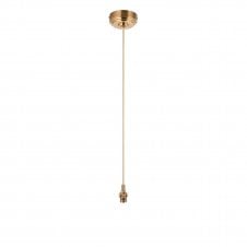 brushed aged brass suspension with natural braided cable