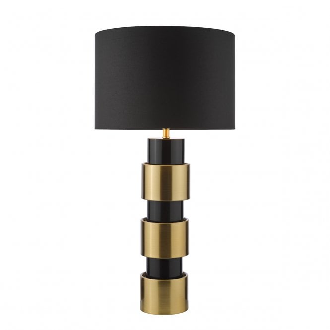 Elwyn Gold and Black Table Lamp with Shade