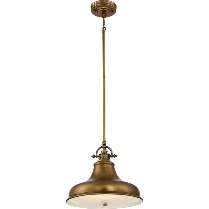 EMERY weathered brass single ceiling pendant (medium)