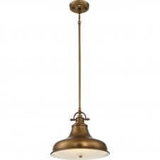 EMERY weathered brass single ceiling pendant (medium)