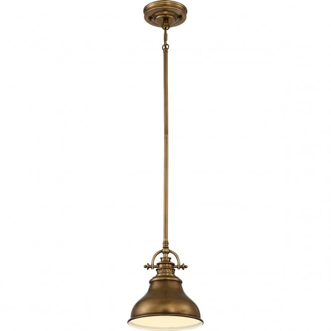 EMERY weathered brass single ceiling pendant (small)