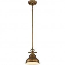 EMERY weathered brass single ceiling pendant (small)