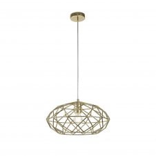 EMMA Polished Brass wire frame ceiling pendant light (elliptical)