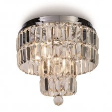 EMPIRE 4 Light Bathroom Chandelier finished in Chrome & Glass