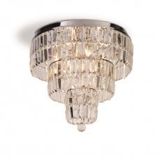 EMPIRE 6 Light Bathroom Chandelier | Chrome & Glass