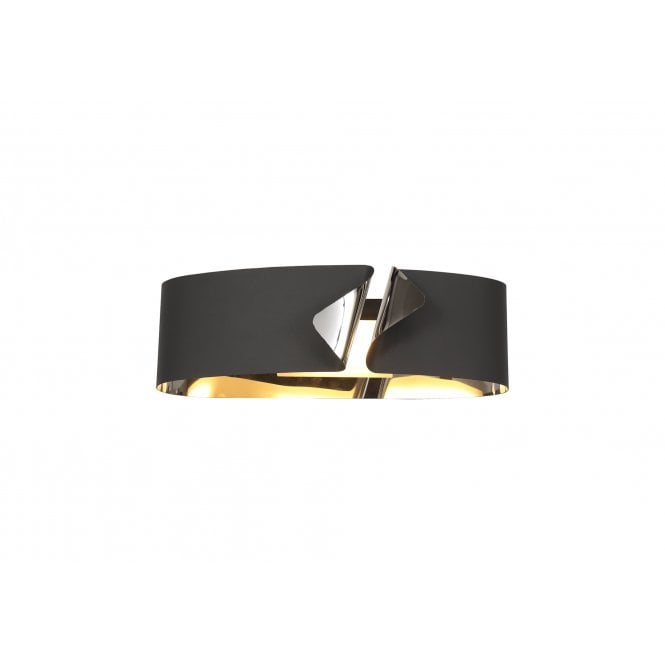 ENGAGE LED Modern Wall Light  Anthracite with Contrasting Polished Chrome with 3 year warranty