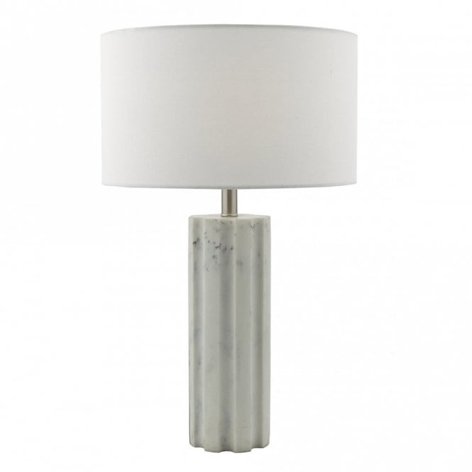EREBUS marble effect table lamp with shade