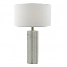 EREBUS marble effect table lamp with shade