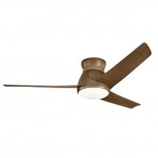 contemporary ceiling fan with light in wood effect