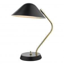 ERNA Adjustable Table Lamp in Polished Brass and Satin Black
