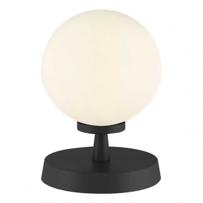 Esben Touch Table Lamp in Black with Opal Glass Shade