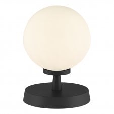 Esben Table Lamp In Black with Opal Shade | www.lightingcompany.co.uk