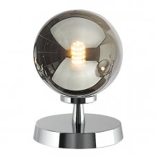ESBEN Touch Table Lamp In Chrome with Smoked Shade