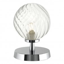 ESBEN Touch Table Lamp In Chrome with Twisted Shade