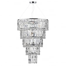 Crystal Long drop ceiling light fitment stairwell lights