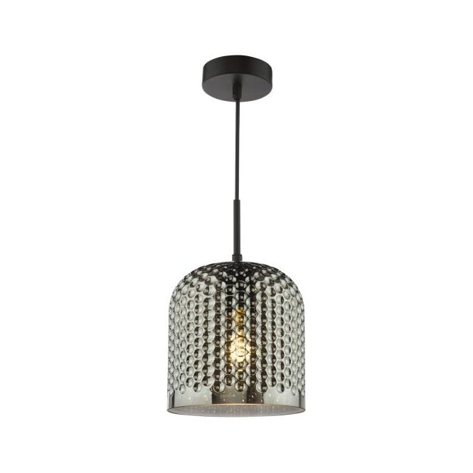 Esila Pendant Matte Black and Smoked Glass
