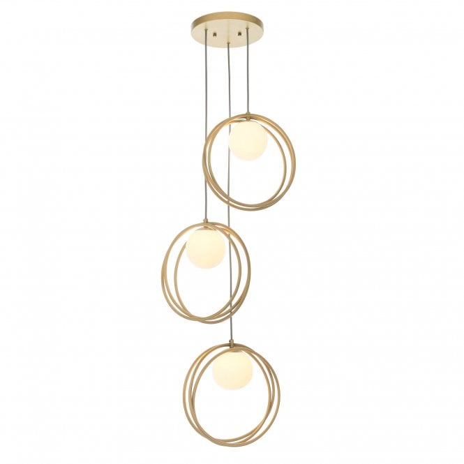 ETERNAL 3 Light Multi Pendant in Brushed Gold