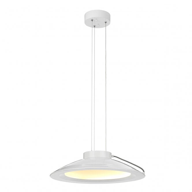 EUROPA modern large LED ceiling pendant in white
