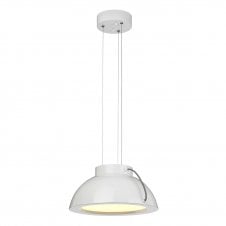 EUROPA modern medium LED ceiling pendant in white