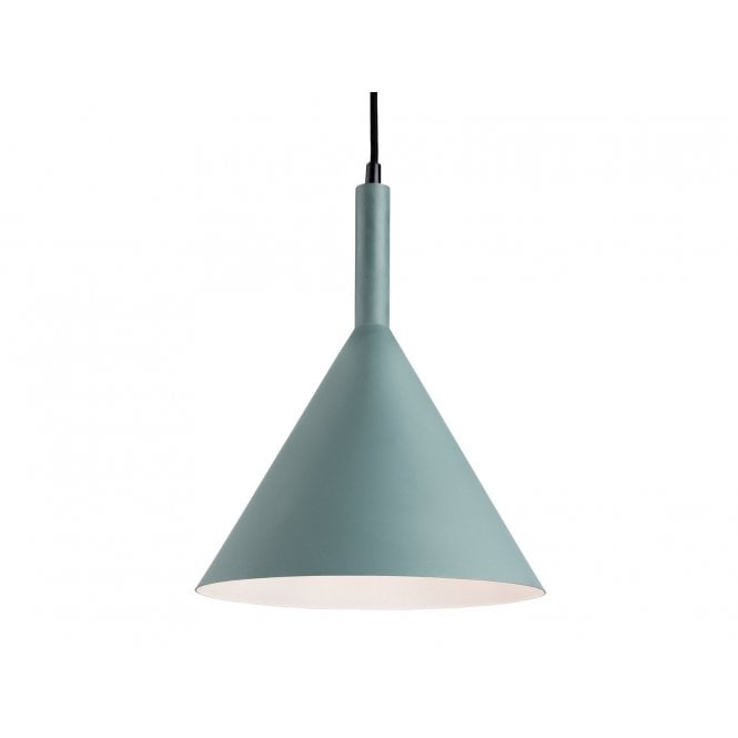 EVEREST Ceiling Pendant in Green with White Interior