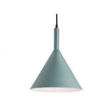 EVEREST Ceiling Pendant in Green with White Interior