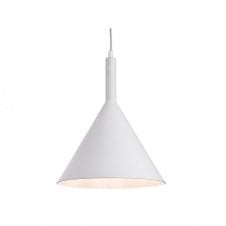 EVEREST Ceiling Pendant in White with White Interior