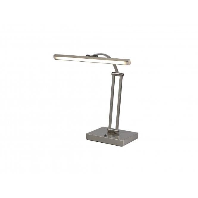 EXHIBITION Adjustable LED Table Lamp in Satin Nickel with 3 year warranty