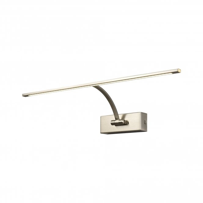 EXHIBITION Long 1 Arm Wall Lamp Satin Nickel Picture Light 10 Watt LED with 3 year warranty